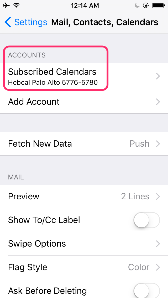 hebcal-iphone-calendars-subscribed-2