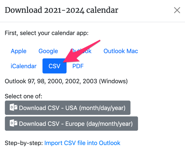 Csv jewish holiday download for older versions of microsoft outlook