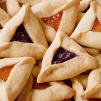 Traditional hamantaschen cookies for the Jewish festival of Purim